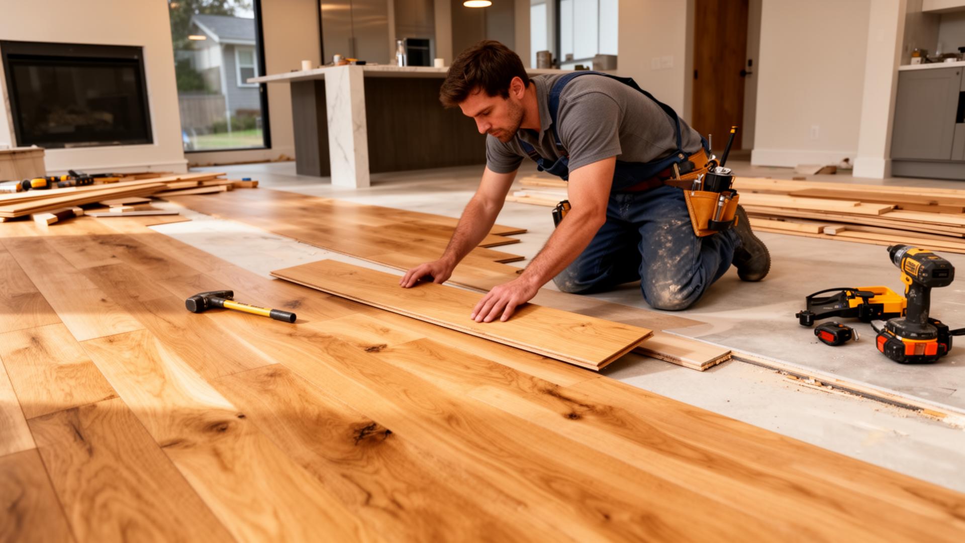 Hardwood floor installation in Baltimore — professional oak and maple flooring