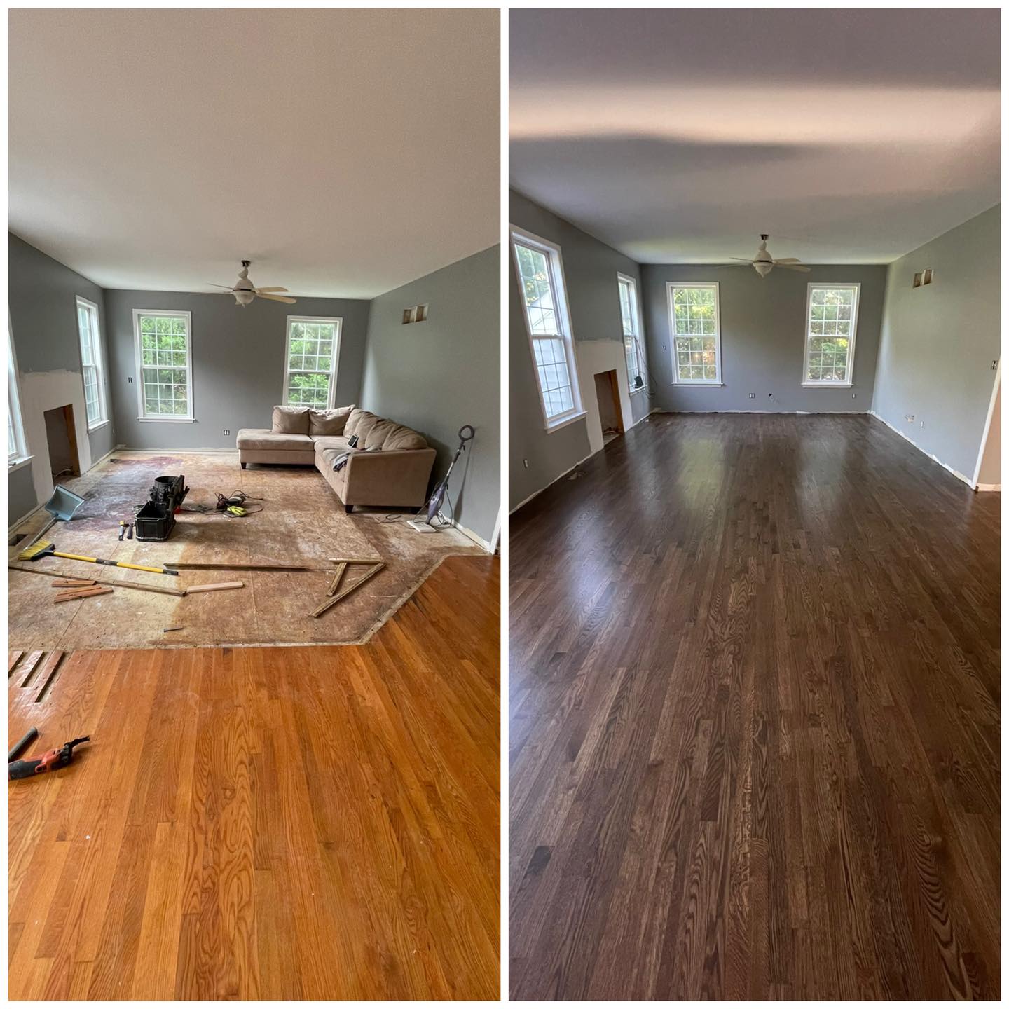 Luxury vinyl plank installation