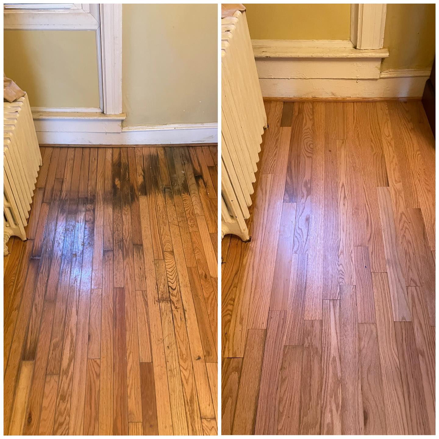 New hardwood installation in living space